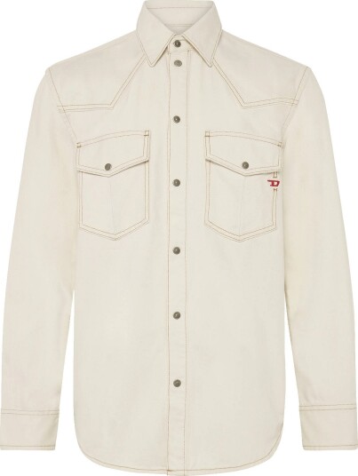 Diesel Western Shirt In Denim White M