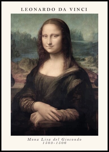Mona Lisa Leonardo Da Vinci Plakat Plakat / 50x70cm
