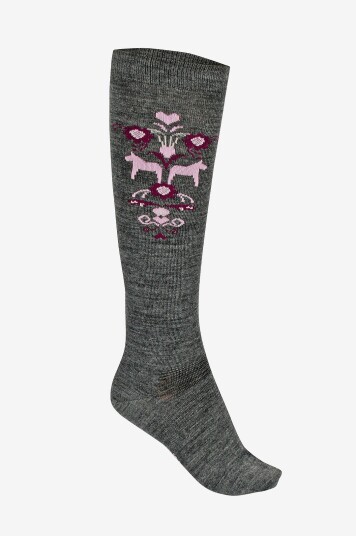 Bagheera   Knestrømper Merino Dalecarlian Socks High   Grå