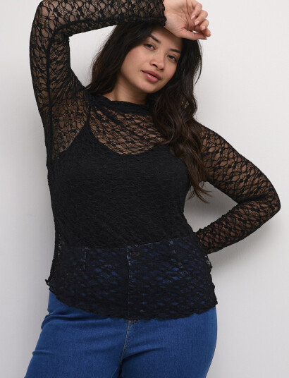 Kaffe Curve Kcjolina Ls Blouse - Black - S