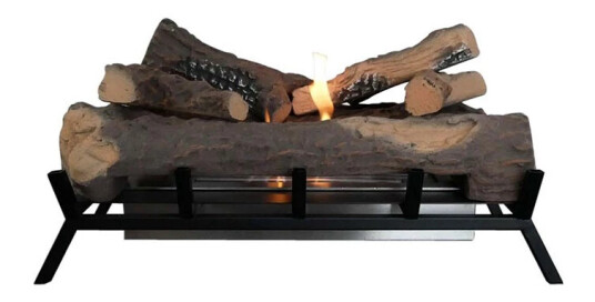 Scandiflames Grate L med 2,5L brenner og keramisk tre Svart