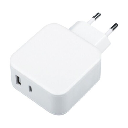DACOTA PLATINUM HURTIG VEGGLADER 2 PORTERUSB-C/USB-A 20/12 W, HVIT