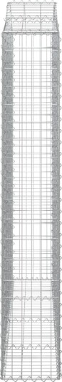 vidaXL Gabionkurver buede 2 stk 200x30x180/200 cm galvanisert jern