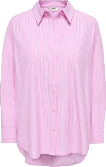 ONLY Onloregon Alva Ls Reg Shirt Noos Wvn   Pink   XS