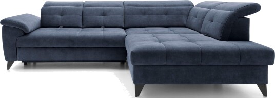 Inferne 5 seters Sofa med Sjeselong   Mørkeblå