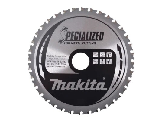 Makita Specialized Sirkelformet sagblad for metall 185 mm 36 tenner Makita Specialized Sirkelformet sagblad for metall 185 mm 36 tenner