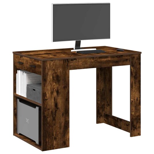 Skrivebord med skuff og hylle 102x62x77,5 cm konstruert tre 8721158575692