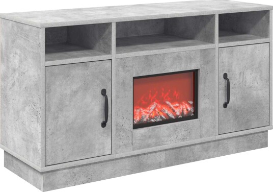 vidaXL Elektrisk peis Betong 100 x 33 x 55 cm Konstruert tre