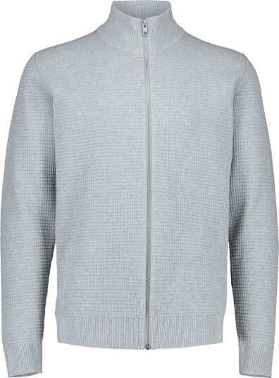 Lindbergh Knitted Zip Cardigan GREY MEL L