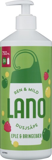 Lano Eple & Bringebær Dusjsåpe 750ml Eple og bringebær