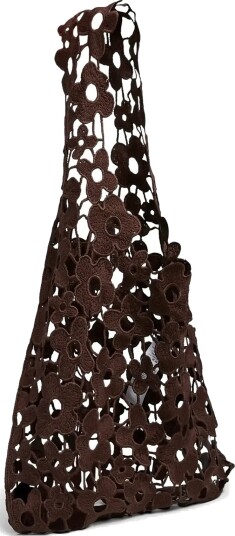 Pieces Pcpernille Flower Lace Bag   Brown   