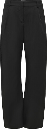Monki Loose Fit Barrel Leg Suiting Trousers Black 40