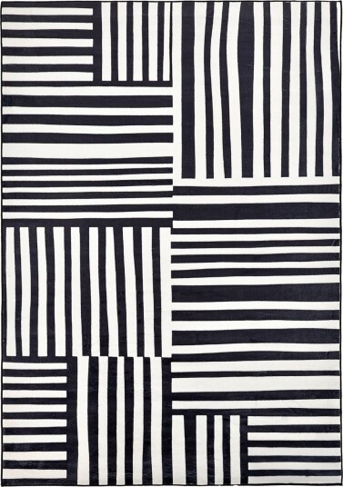 Wilton teppe Joma svart/hvitt Størrelse: 160 x 230 cm Wilton teppe Joma svart/hvitt Størrelse: 160 x 230 cm