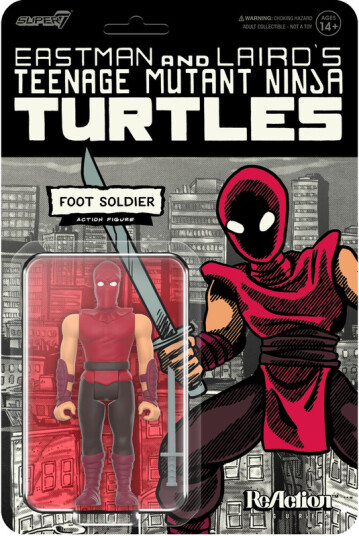 Teenage Mutant Ninja Turtles  ReAction Figures Wv11  Foot Soldier Comic Color