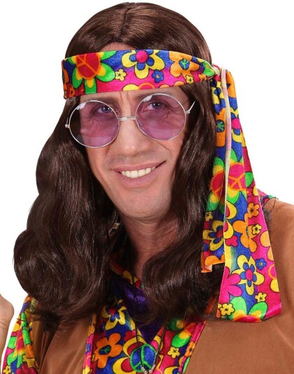 Lang Brun Hippie Parykk Lang Brun Hippie Parykk