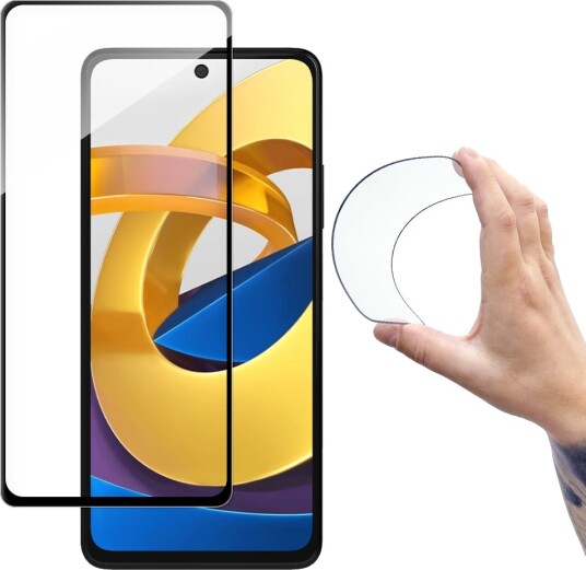 Wozinsky Full Cover Flexi Nano Glass Film Tempered Glass With Frame Xiaomi Redmi Note 11T 5G / Redmi Note 11S 5G / Poco M4 Pro 5G Transparent
