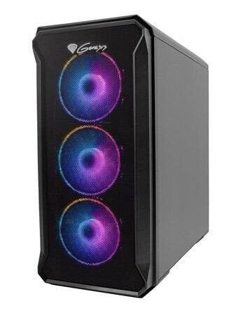 Genesis Irid 503 Midi Tower Kabinett med aRGB Belysning - Svart Genesis Irid 503 Midi Tower Kabinett med aRGB Belysning - Svart