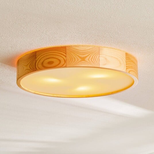 TEMAR LIGHTING Cleo taklampe Ø 47,5 cm 4 lyskilder furu E27