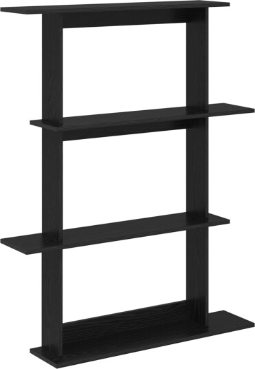 vidaXL Vegghylle Svart eik 100 x 20 x 126 cm Konstruert tre
