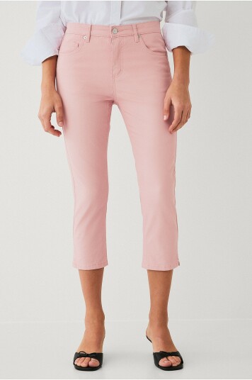 Ellos Collection Capribukser i twill Rosa