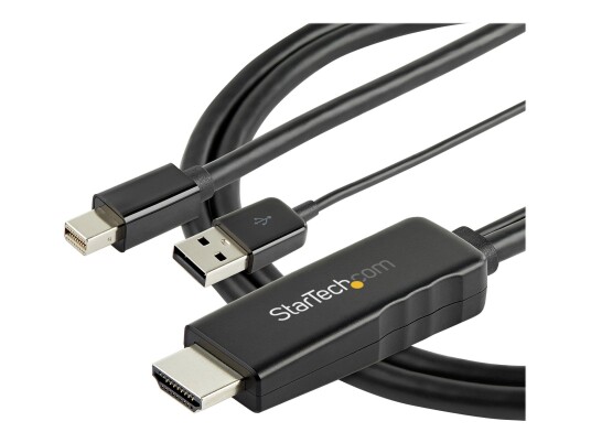 StarTech 6ft (2m) HDMI to Mini DisplayPort Cable 4K 30Hz, Active HDMI to mDP Adapter Converter Cable with Audio, USB Powered, Mac & Windows, HDMI Male StarTech 6ft (2m) HDMI to Mini DisplayPort Cable 4K 30Hz, Active HDMI to mDP Adapter Converter Cable with Audio, USB Powered, Mac & Windows, HDMI Male