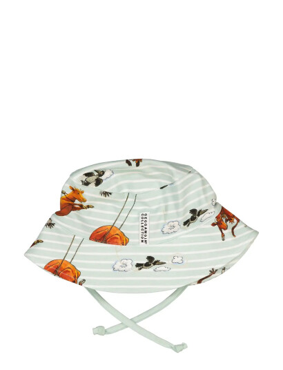 Geggamoja Mamma Mu Sunny Hat - Green - 4-10M