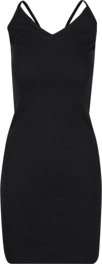 Urban Classics Middellang kjole Ribbed Jersey Halter Kjole XS til XL Damer svart