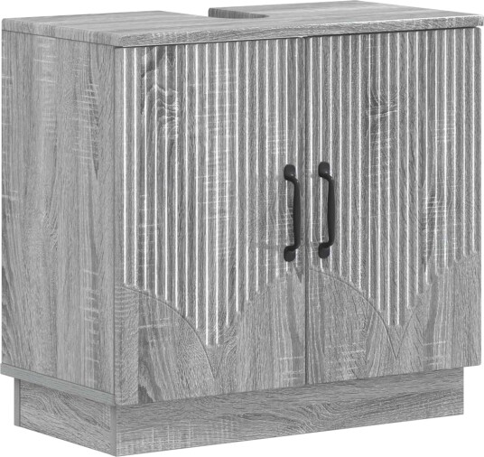 vidaXL Baderomsvaskeskap HOORN Grå Sonoma 59,5 x 31,5 x 56 cm