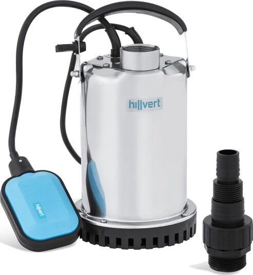Hillvert Nedsenkbar Hagepumpe I Rustfritt Stål 400W 7000 L/T Opp Til 8 M