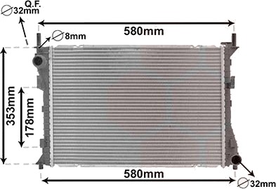 VAN WEZEL 18002400 Radiator motorkjøling VAN WEZEL 18002400 Radiator motorkjøling