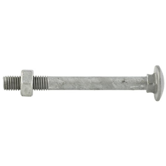 Mft Låseskrue vf m10x160d flagg a1 m/mutter delgjenget din603/934