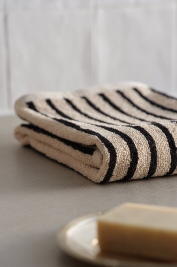 Jotex Frottéhåndkle 50x70 Cm Beige/svart DIXIE 220429801136 Jotex Frottéhåndkle 50x70 Cm Beige/svart DIXIE 220429801136