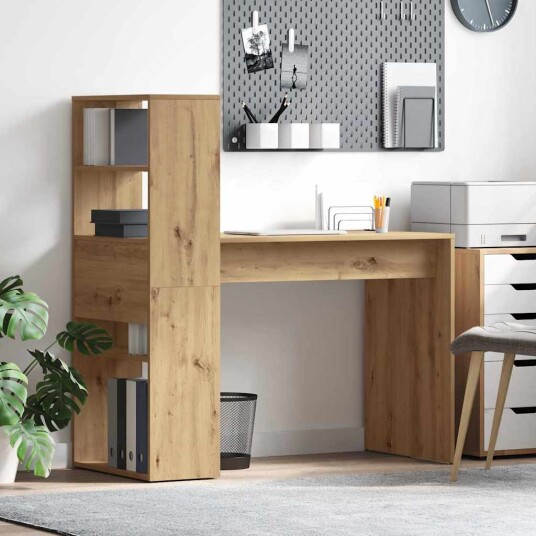  Skrivebord med lagring Artisan Eik 113x54x120 cm Konstruert Tre