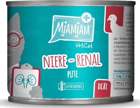Mjamjam Våtfôr Vetcat Kidney Renal Kalkun 6 X 200 G