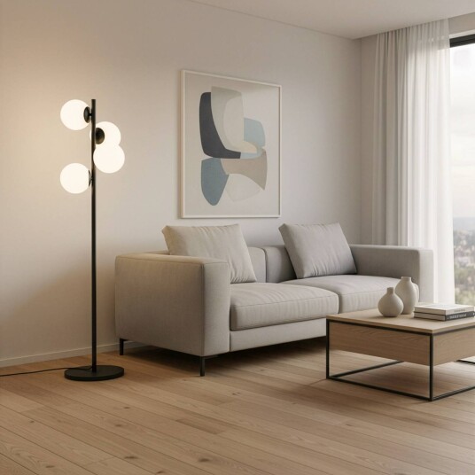 Gulvlampe Faze Opviq Sort Stue / spisestue Metall