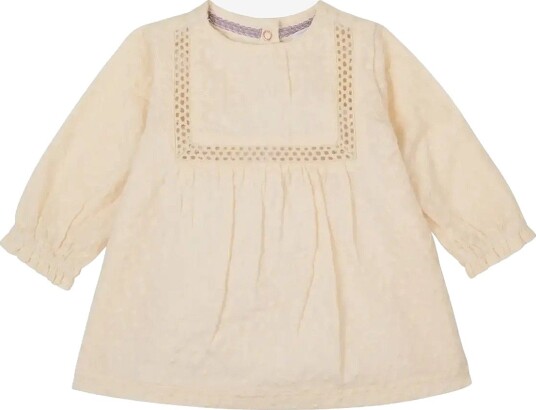 Noppies Girls Dress Fuerte L/Sl   P959 BUTTERCREAM   80