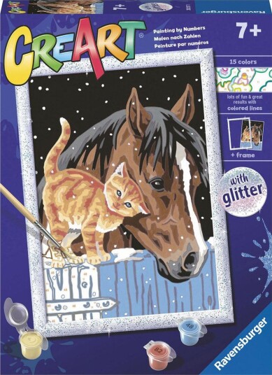 Ravensburger CreArt Mal etter nummer 7+ år Venner i stallen