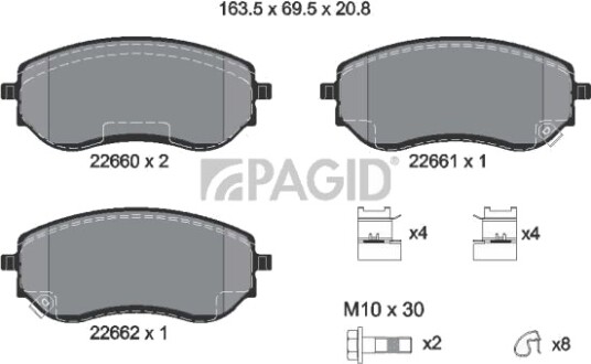 PAGID T2769N Bremseklosser