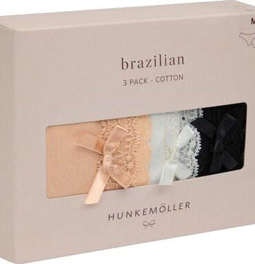Hunkemöller Multipakk med Brasilianske Bomullstruser Beige