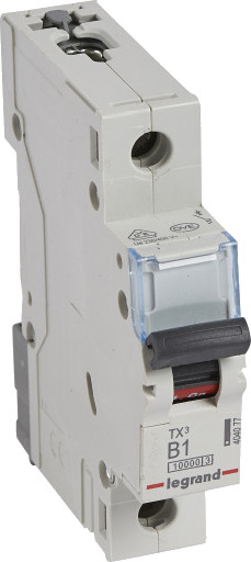 Legrand 10 stk TX³ MCB automatsikring B1 1P 1M 10/10kA