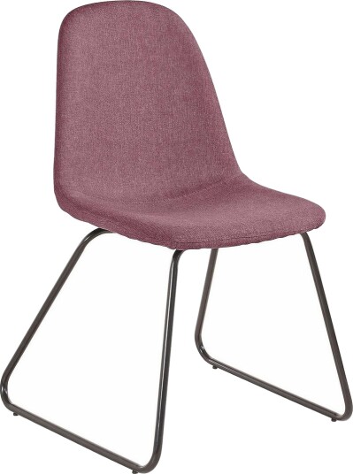 Saira Kjøkkenstol 2-pk - Rosa/Metall