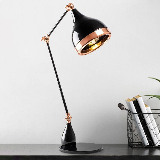 Opviq Yildo 7015 bordlampe svart/kobber metall høyde 50 cm Opviq Yildo 7015 bordlampe svart/kobber metall høyde 50 cm