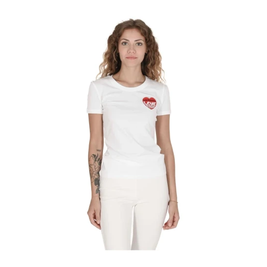 Love Moschino Dame Topper Hvit XL,