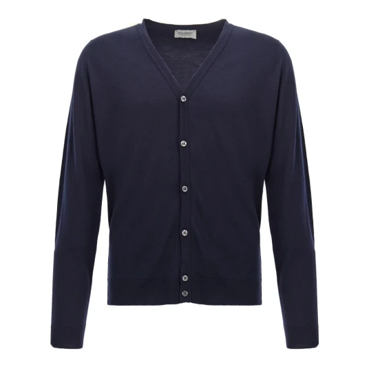 John Smedley Petworth Extra Fine Merino Cardigan Midnight John Smedley Petworth Extra Fine Merino Cardigan Midnight