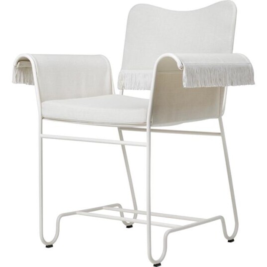 Gubi Tropique Spisestol med Frynser Hvit/ Leslie 06 Gubi Tropique Spisestol med Frynser Hvit/ Leslie 06