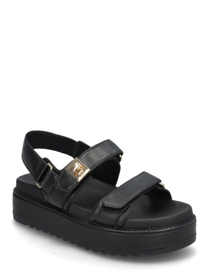 Steve Madden Bigmona Sandal (Leather) - Black - 41