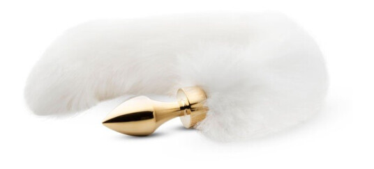 EasyToys: Fox Tail Plug No. 13, gull/hvit