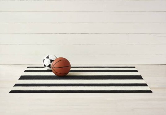 CHILEWICH Bold Stripe Dørmatte 46 x71cm BLACK/WHITE