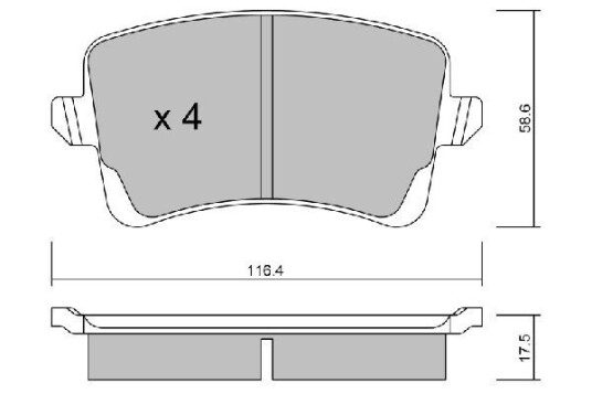 Bremseklosser AISIN BPVW-2009