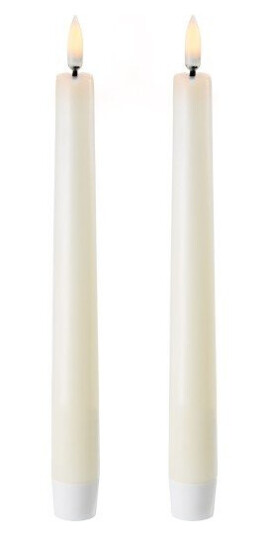 Uyuni Lighting - LED kronelys 20,5x2,3 cm 2 stk ivory